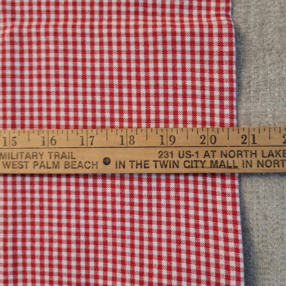 Crate & Barrel Dishtowel Set Red White Small Check Gingham Cotton Kitchen 2pc - Picture 6 of 8